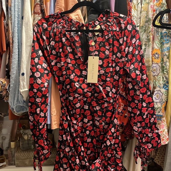 Dark Pink long sleeve mini dress - Picture 4 of 8